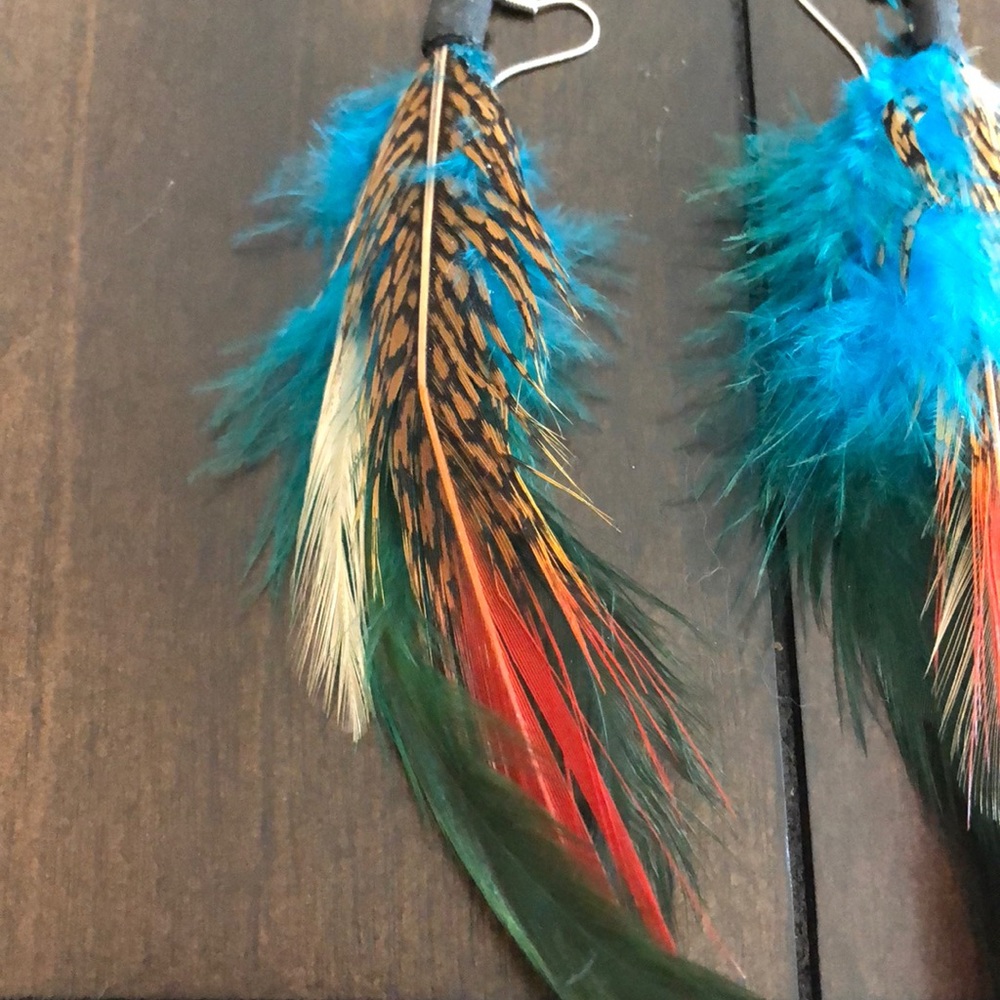 Feather earrings - Picture 2 of 3
